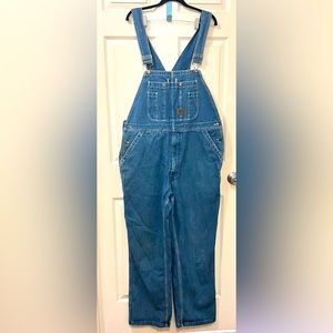 Vintage Big Smith Bib Overalls Size 40 X 32 Carpenter Denim Farmer Rockabilly
